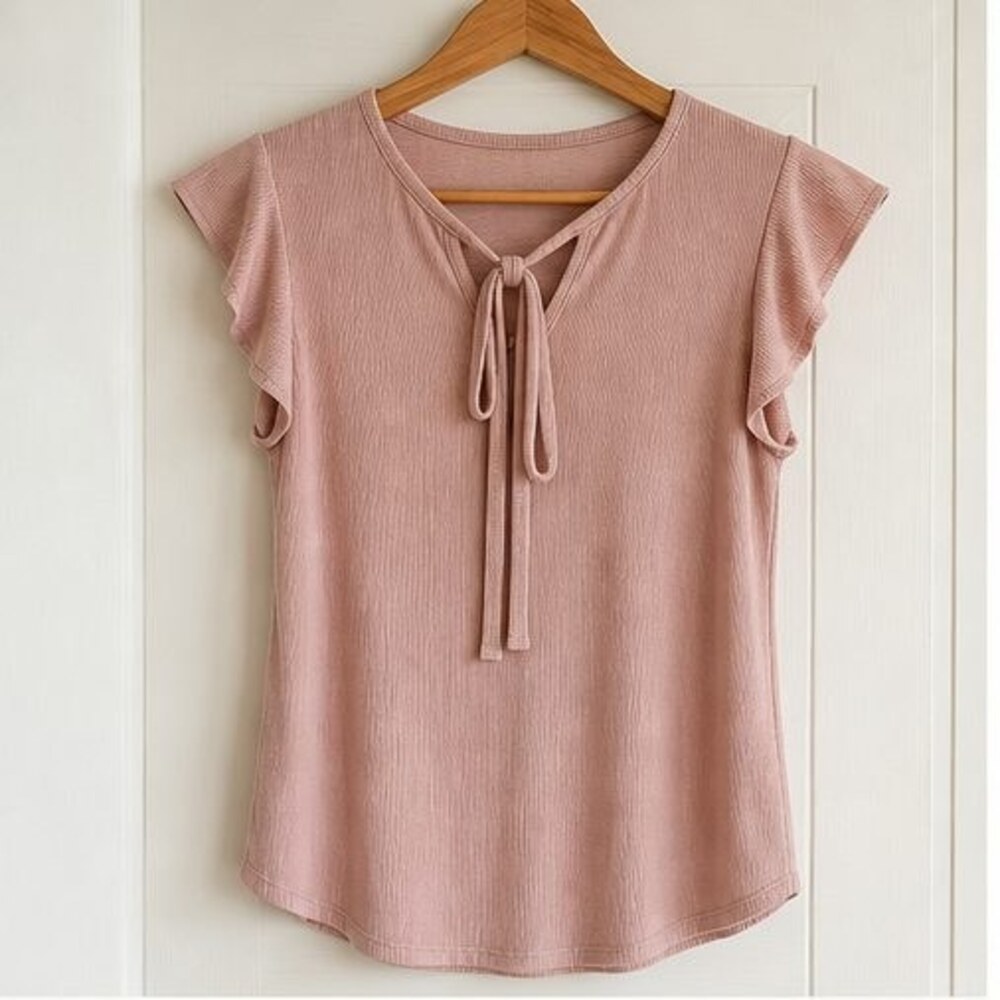 Blush Lace Trim Top